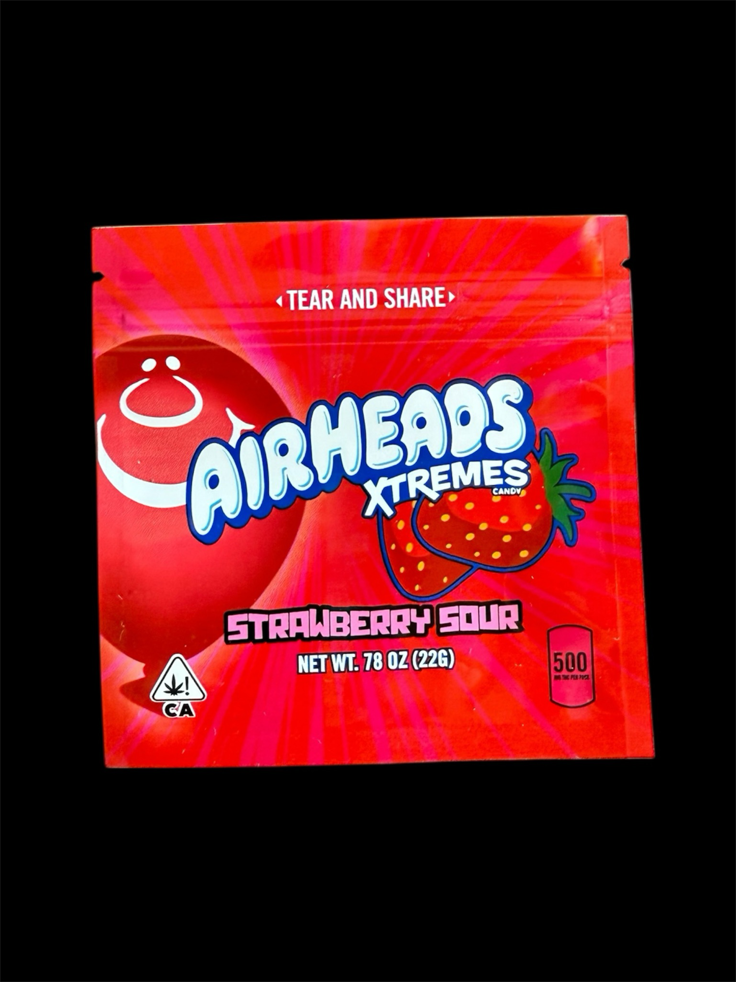 EDIBLE Bags AIRHEADS XTREMES STRAWBERRY SOUR leer