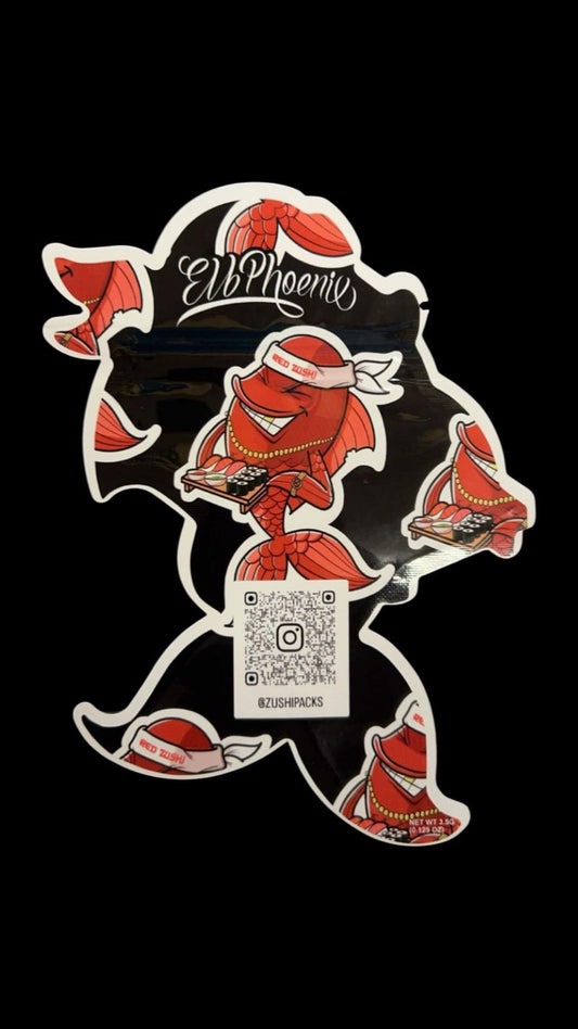 ZUSHIPACKS 3.5g Cali Bags RED ZUSHI leer