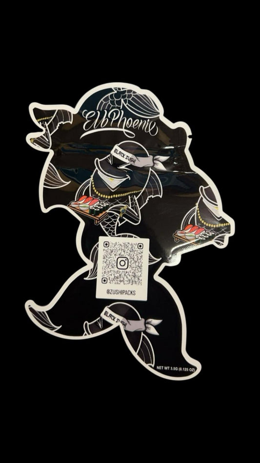 ZUSHIPACKS 3.5g Cali Bags BLACK ZUSHI leer