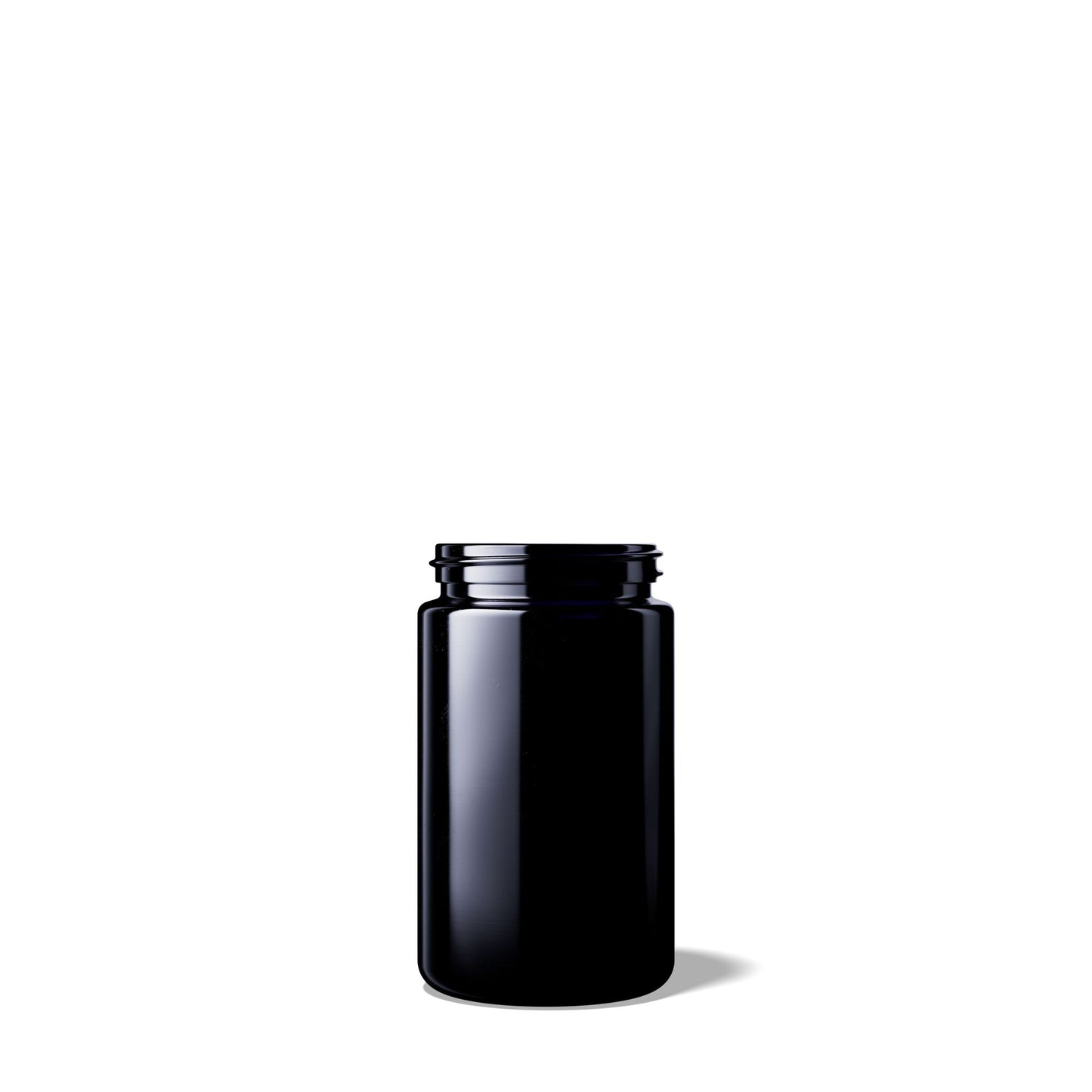 Miron Weithalsdose 150 ml Breit mit Deckel schwarz
