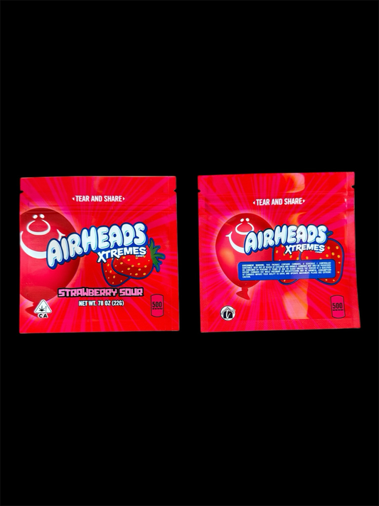 EDIBLE Bags AIRHEADS XTREMES STRAWBERRY SOUR empty