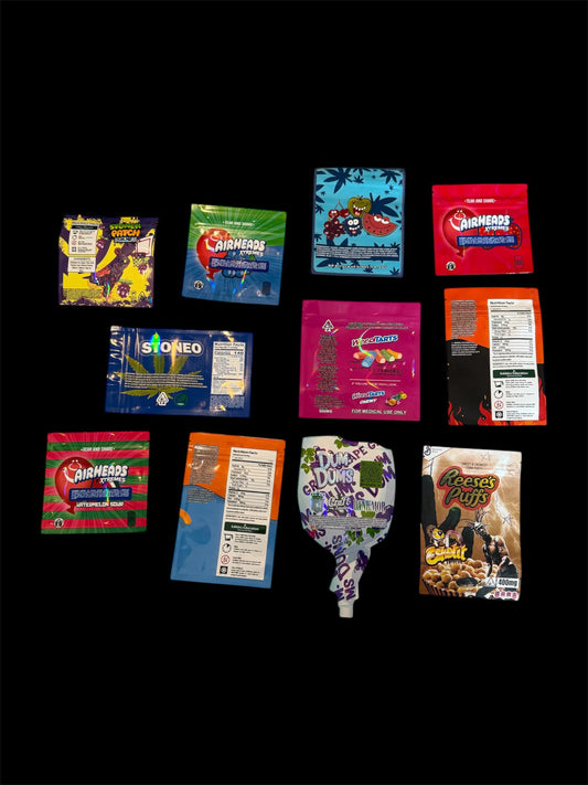 EDIBLE Bags SOUR INFUSED GUSHERS SOUR TROPICAL empty