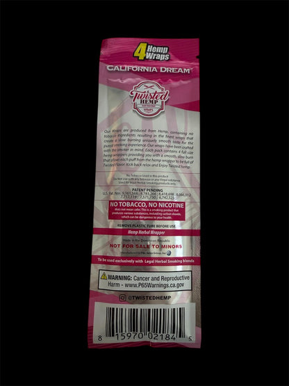 TWISTED HEMP WRAPS LONGPAPERS CALIFORNIA DREAM
