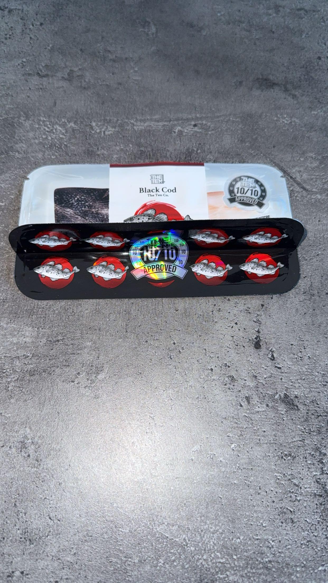 The Ten Co 3.5g Bags BLACK COD leer