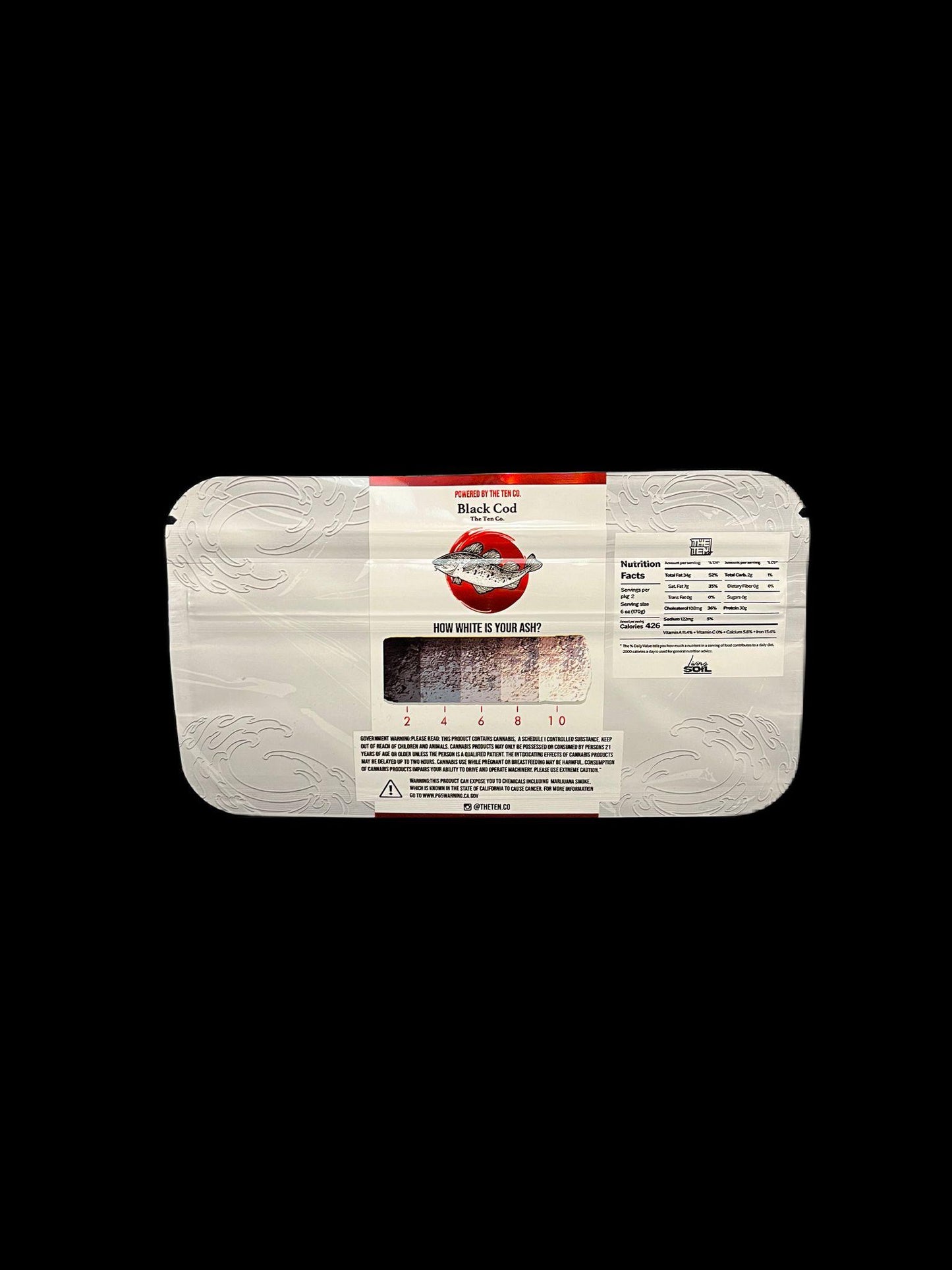 The Ten Co 3.5g Bags BLACK COD leer